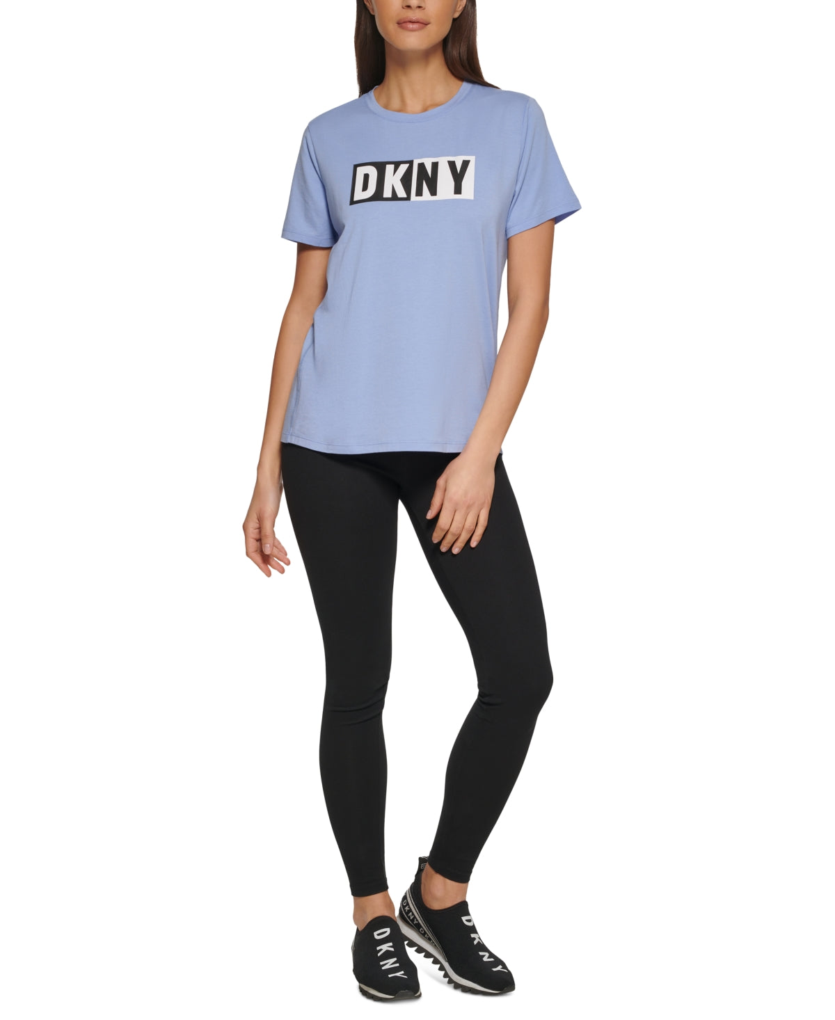 DKNY Women's Logo T-Shirt Blue Size Medium