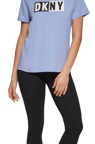 DKNY Women's Logo T Shirt Purple Size X-Small