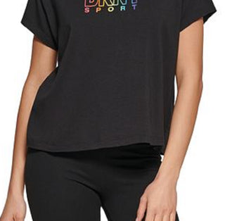 DKNY Women's Pride Logo Tee Black Size Small