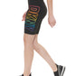 DKNY Women's Pride Logo High Waist Bike Shorts Black Size Small