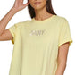 DKNY Women's Cotton Embroidered Logo Tee Yellow Size X-Large
