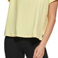 DKNY Women's Cotton Embroidered Logo Tee Yellow Size X-Large