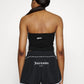 DKNY Women's Exploded Sport Outline Logo Tube Top Black Size Large