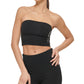 DKNY Women's Exploded Sport Outline Logo Tube Top Black Size Small
