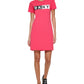 DKNY Women's Cotton Logo T-Shirt Dress Pink