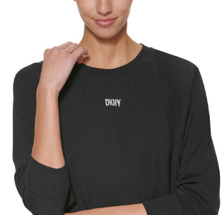 DKNY Women's Sport Lightweight Super Soft Pullover Black Size Large