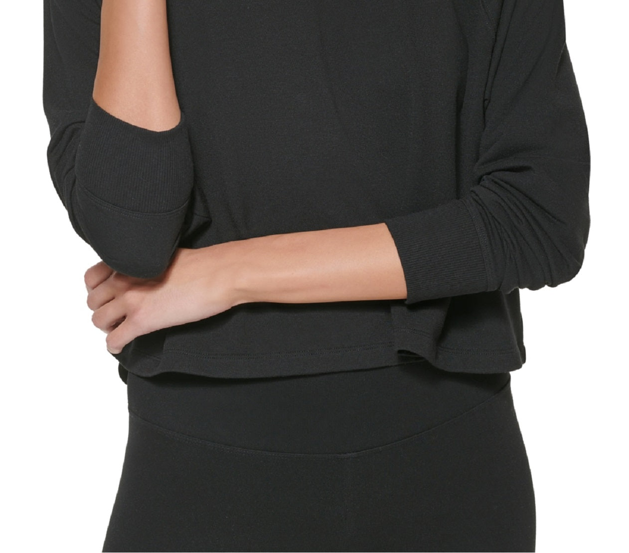 DKNY Women's Sport Lightweight Super Soft Pullover Black Size Large