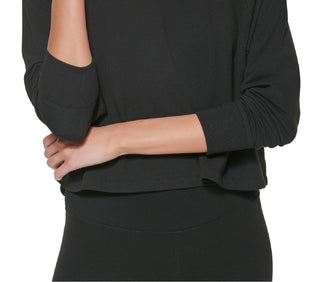 DKNY Women's Sport Lightweight Super Soft Pullover Black Size Large