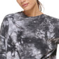 DKNY Women's Cotton Tie Dyed Sweatshirt Black Size Large