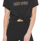 DKNY Women's Ombre Logo Tee Black Size X-Small