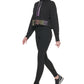 DKNY Women's Sport Ombre Logo Funnel Neck Pullover Black Size Medium