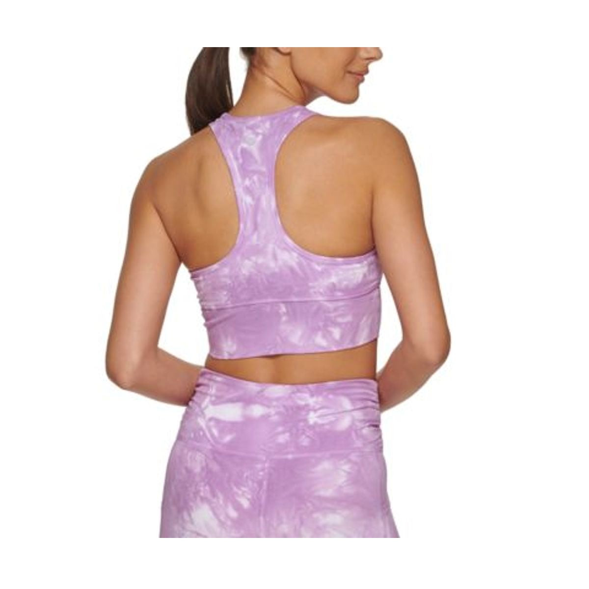 DKNY Sport Women's Tie-Dye Low Impact Sports Bra Purple Size Small