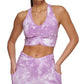 DKNY Sport Women's Tie-Dye Low Impact Sports Bra Purple Size Small
