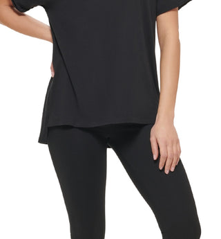 DKNY Women's Cotton Logo T-Shirt Black Size Medium