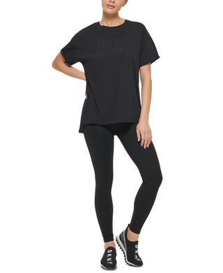 DKNY Women's Cotton Logo T-Shirt Black Size Medium