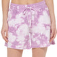 DKNY Women's Tie Dyed Shorts Purple Size X-Large
