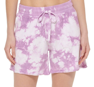 DKNY Women's Tie Dyed Shorts Purple Size X-Large