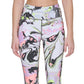 DKNY Women's Printed High Waist 7/8 Leggings Pink Size X-Large