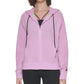 DKNY Women's Sprint Mesh Relaxed Full Zip Hoodie Purple Size Medium
