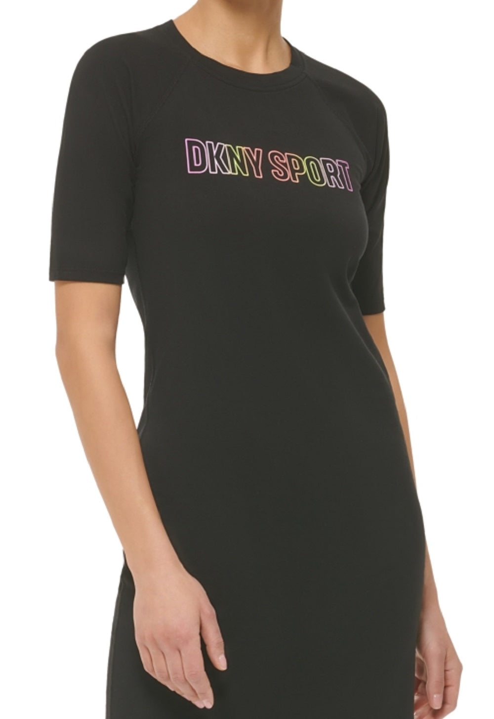 DKNY Women's Ombre Logo Dress Black Size X-Large