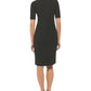 DKNY Women's Oommbre Logo Dress Black Size Large