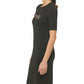 DKNY Women's Oommbre Logo Dress Black Size Large