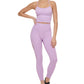 DKNY Women's Seamless High Rise 7/8 Length Leggings Purple Size Small