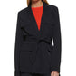 DKNY Women's Utility Belted Blazer Blue Size X-Large