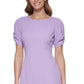 DKNY Women's Puff Sleeve Sheath Dress Purple Size 2