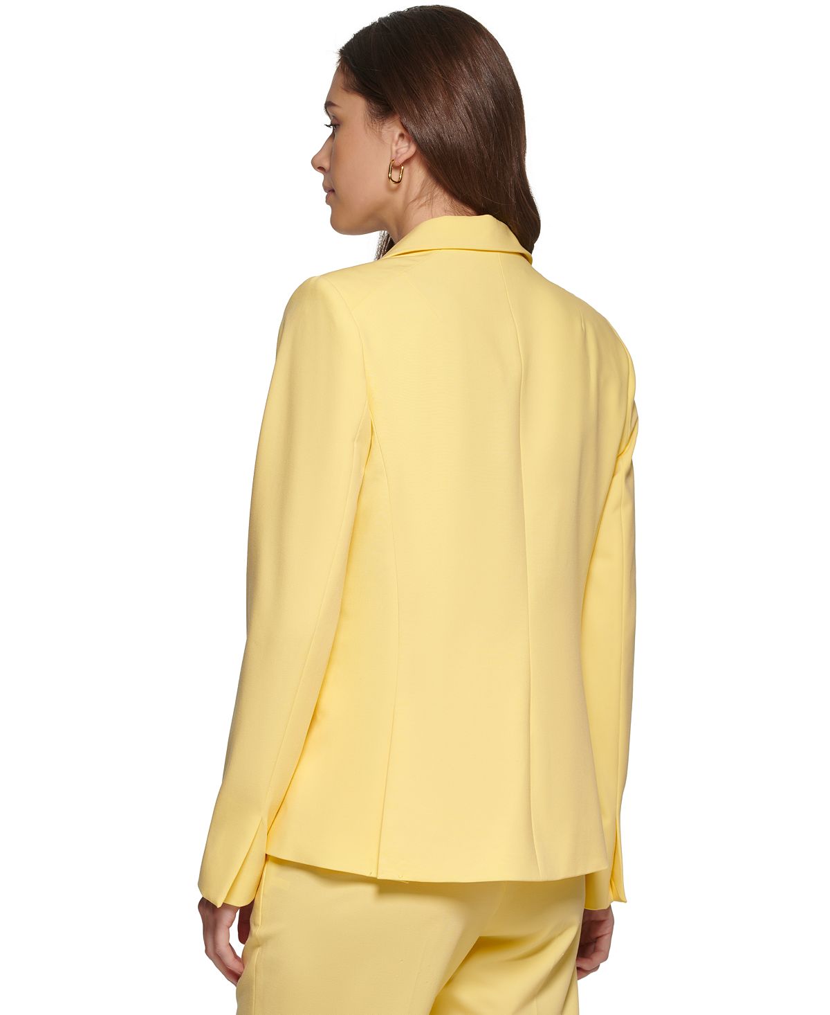 DKNY Women's Logo Closure Jacket Yellow Size 14