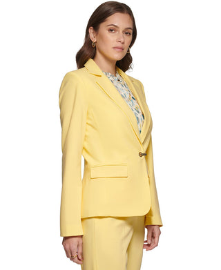 DKNY Women's Logo Closure Jacket Yellow Size 14