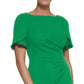 DKNY Women's Ruched Sheath Dress Green Size 12