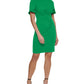DKNY Women's Ruched Sheath Dress Green Size 12