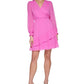 Dkny Women's Smocked-Waist Dress Pink Size 8