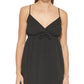 DKNY Women's V Neck Front Tie Maxi Dress Cover Up Swimsuit Black Size X-Large