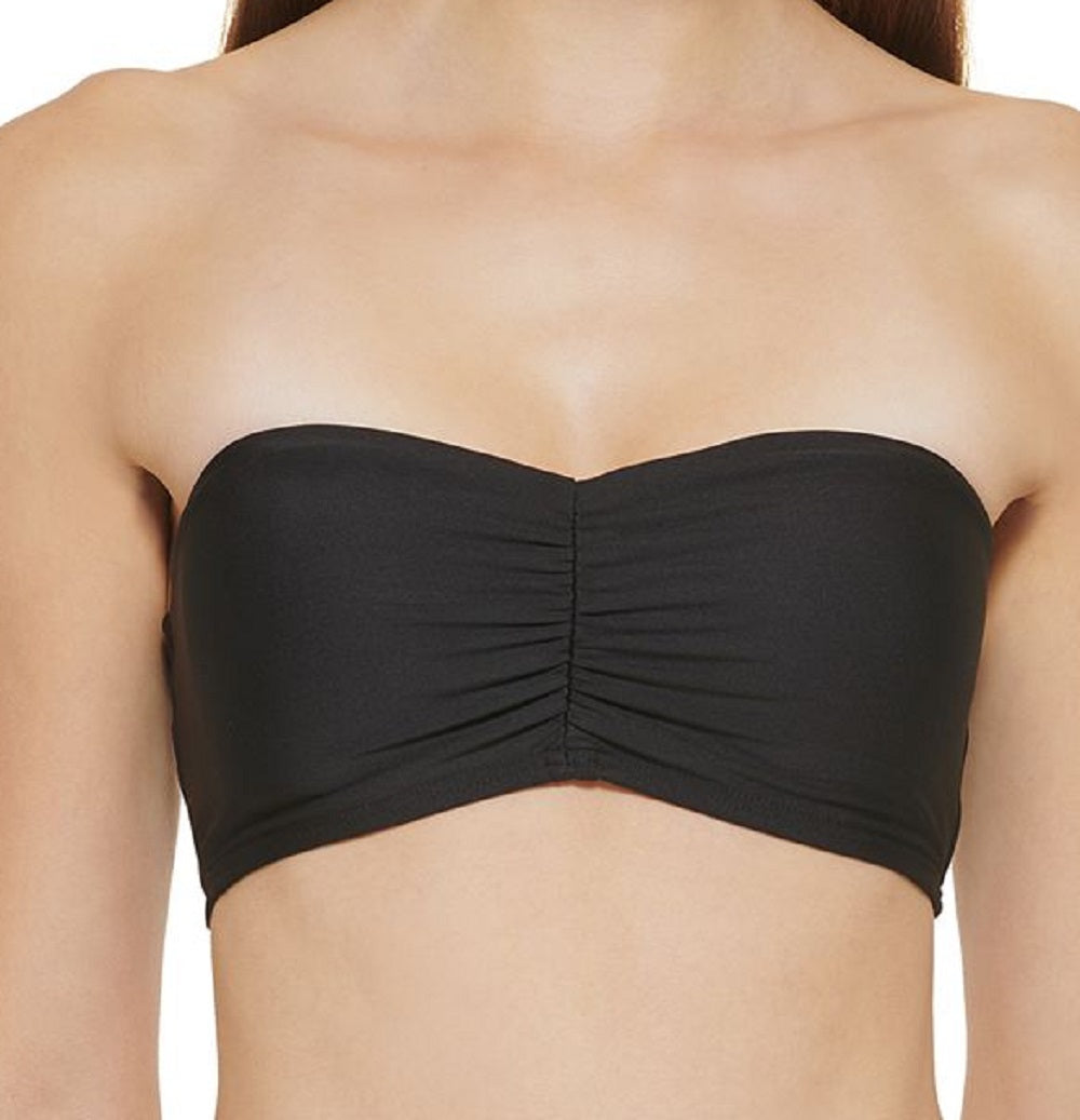 DKNY Women's Bandeau Bikini Top Swimsuit Black Size Large