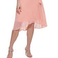 DKNY Women's Double Ruffle Collar Dress Pink Size 4