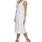 DKNY Women's Cross Back Midi Dress White Size 2