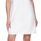 DKNY Women's Chiffon Trim Shift Dress White Size 8