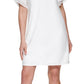 DKNY Women's Chiffon Trim Shift Dress White Size 6