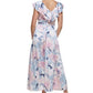 DKNY Women's Ruffle Collar Maxi Dress Pink Size 14