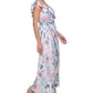 DKNY Women's Ruffle Collar Maxi Dress Pink Size 14