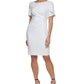 DKNY Women's Ruched Sheath Dress White Size 8