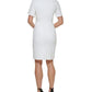 DKNY Women's Ruched Sheath Dress White Size 8
