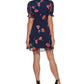 DKNY Women's Short Sleeve Swing Dress Blue Size 12