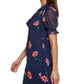 DKNY Women's Short Sleeve Swing Dress Blue Size 12