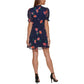 DKNY Women's Short Sleeve Swing Dress Blue Size 4