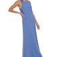 DKNY Women's Cross Back Gown Blue Size 2