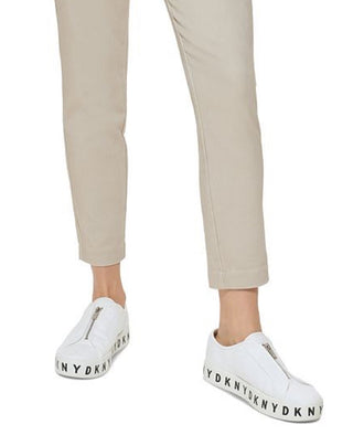 DKNY Women's Twill Side Zip Ankle Pants Brown Size 4