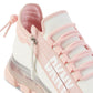 DKNY Women's Tokyo Lace Up Zip Sneakers White Size 7.5M